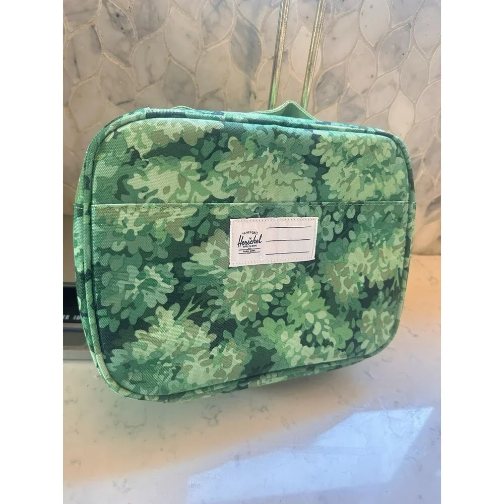 Herschel Supply Co. Pop Quiz Lunch Box Canopy Camo Canvas Zip Adults Kids 10x8x4